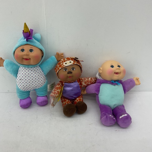 Cabbage Patch Kids Multicolor Stuffed Animal Dolls Plush Lot - Picture 1 of 9